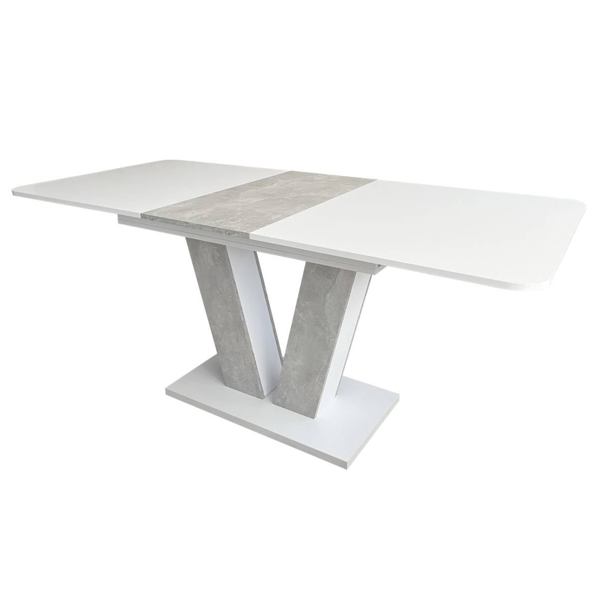 Vendi extending kitchen table 140(180)x75x80 cm – Light Atelier / White Diamond