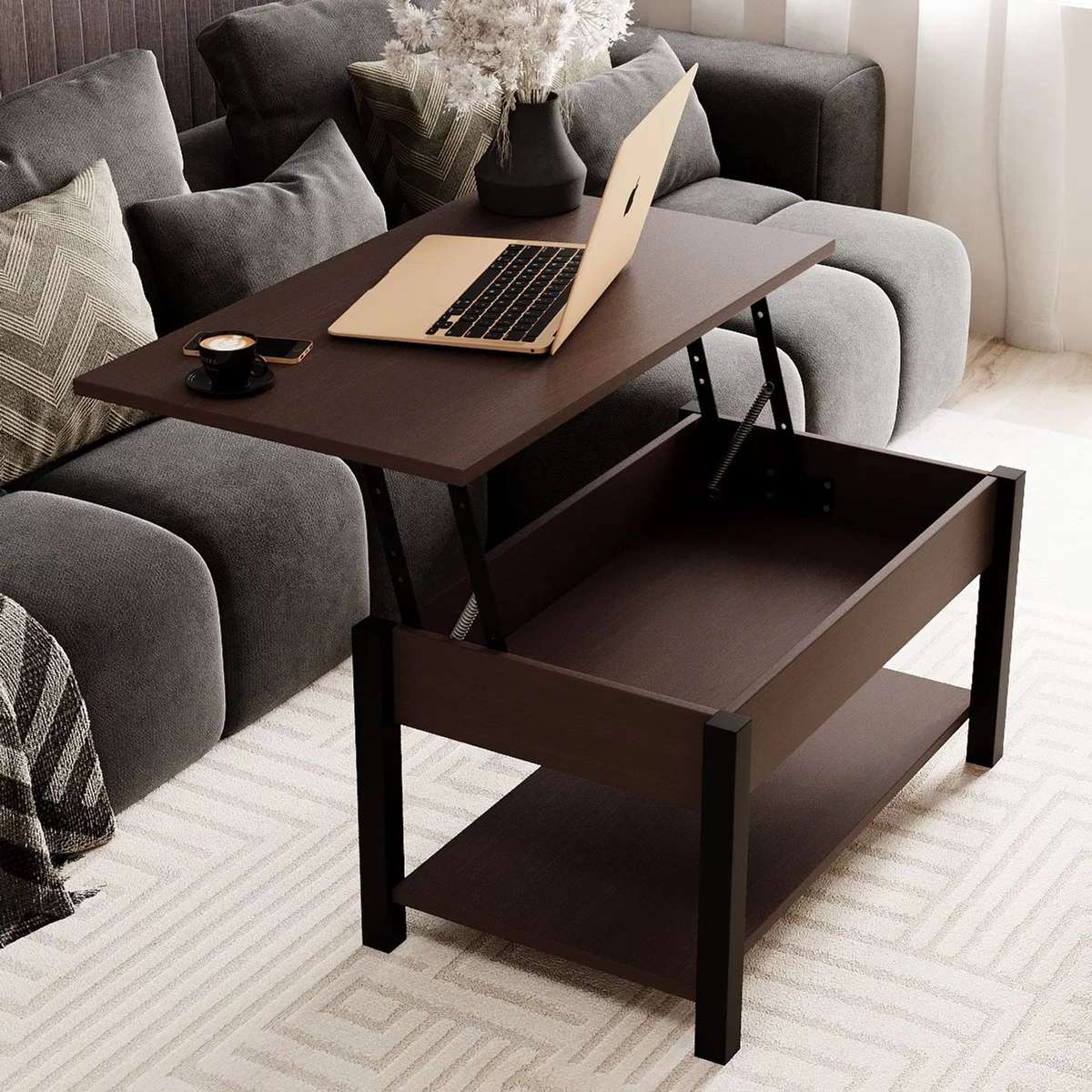 Desk 2.0 lift top coffee table with storage 94x45(68)x54 cm