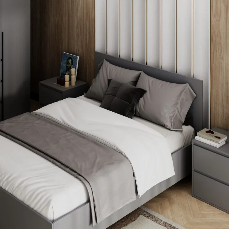 Двуспальная кровать в спальню 160x200 Light – Графит