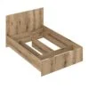 Light European double bed frame 140x200 – Evoke Oak