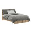Light 3-piece bedroom set: European double bed frame and 2 bedside tables – Evoke Oak