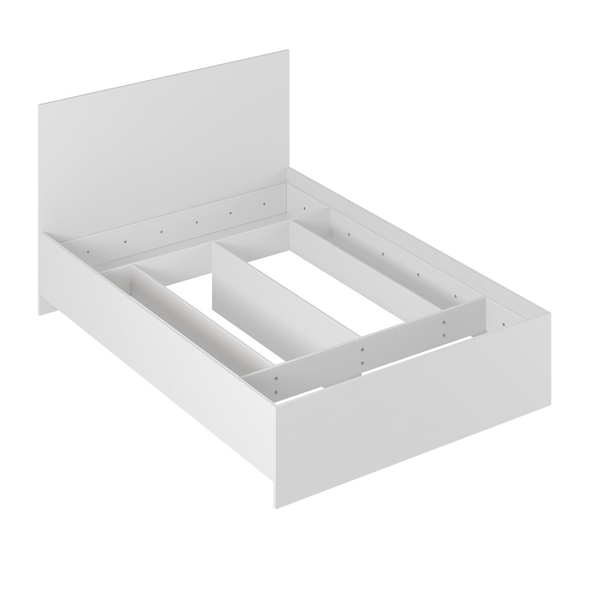 Light European double bed frame 140x200 – White Diamond