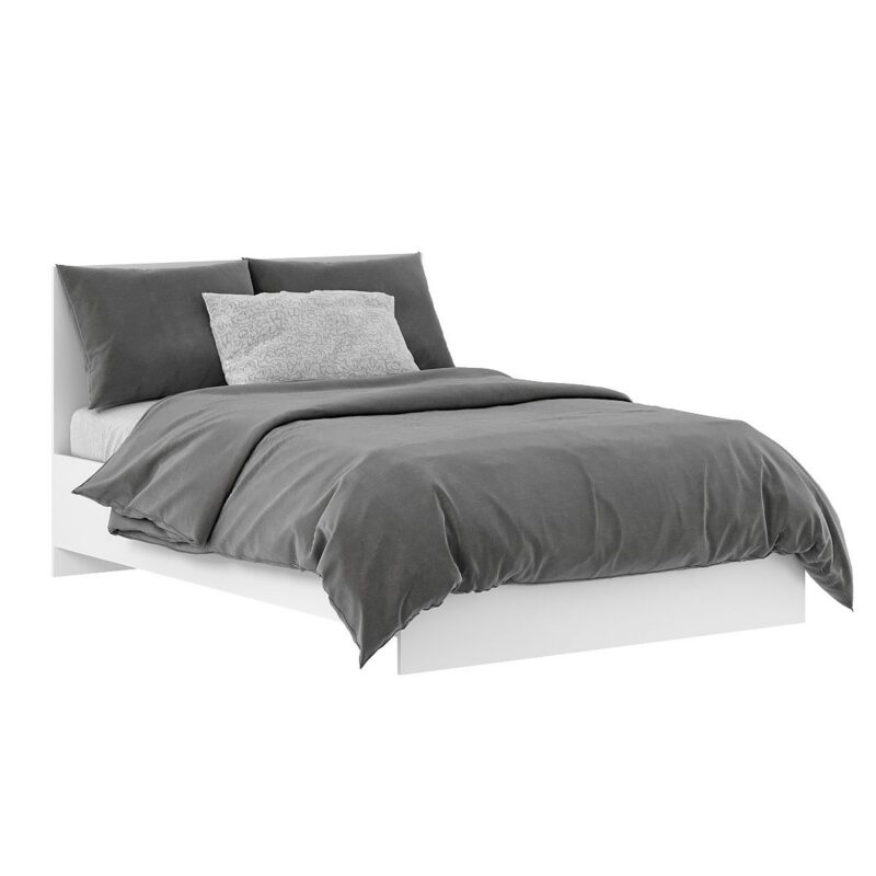 Light European double bed frame 140x200 – White Diamond