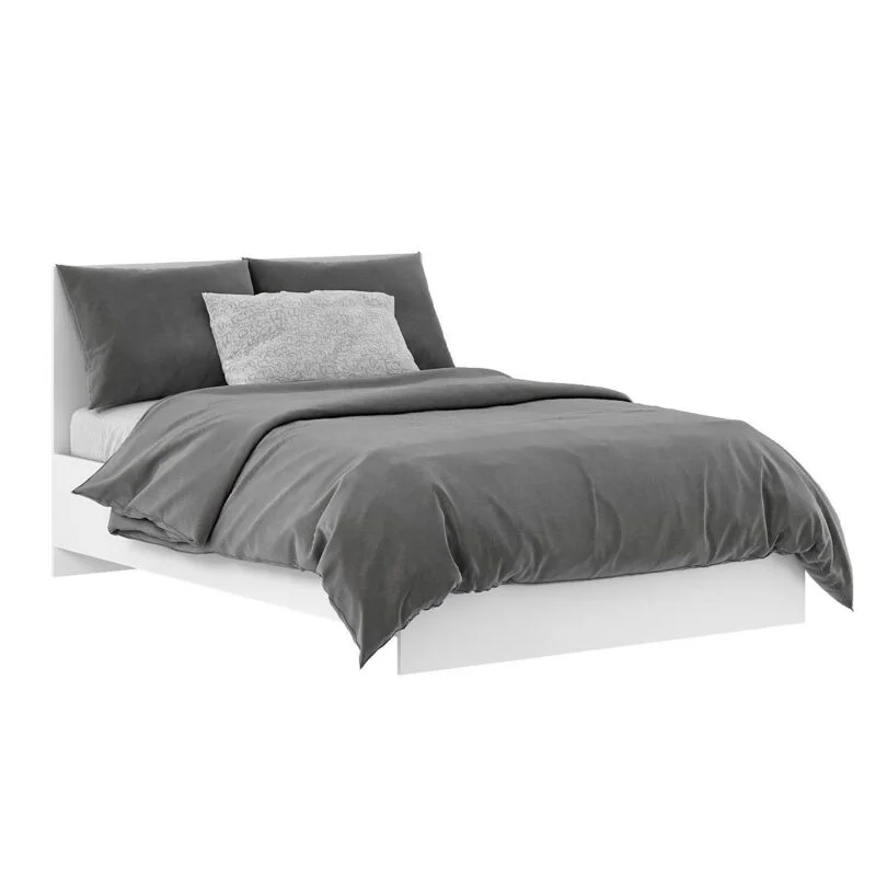 Light European double bed frame 140x200 – White Diamond
