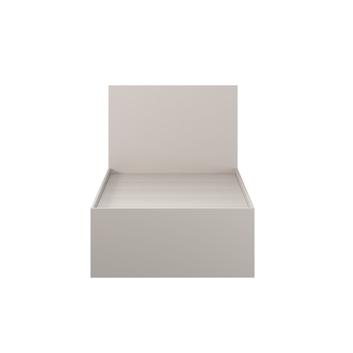 Light modular bedroom: European single bed frame and bedside table – Cashmere