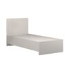 Light modular bedroom: European single bed frame and bedside table – Cashmere