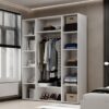 Buy hinged combined wardrobe №16 Light 160x220x50 cm – White Diamond for 12678 UAH Hinged combined wardrobe №16 Light 160x220x50 cm – White Diamond