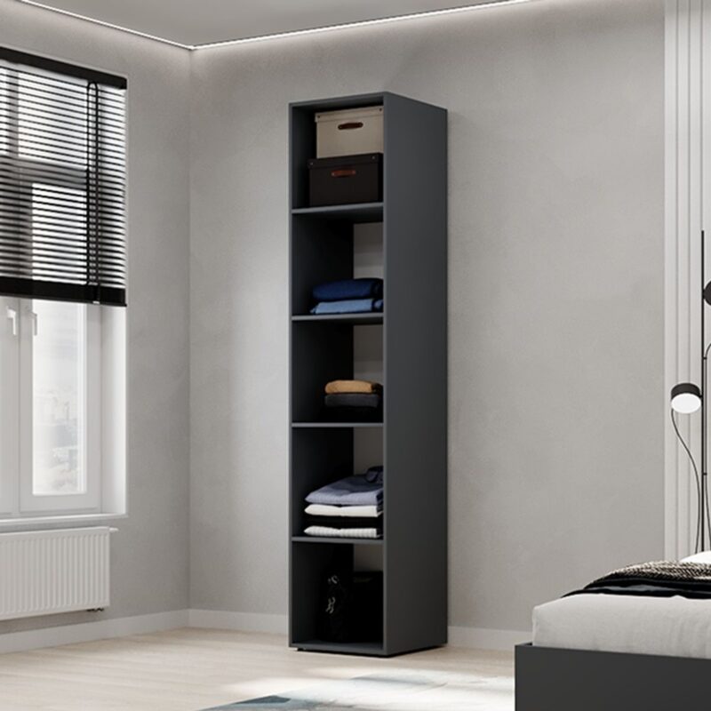Light narrow wardrobe 40x220x50 cm – Graphite
