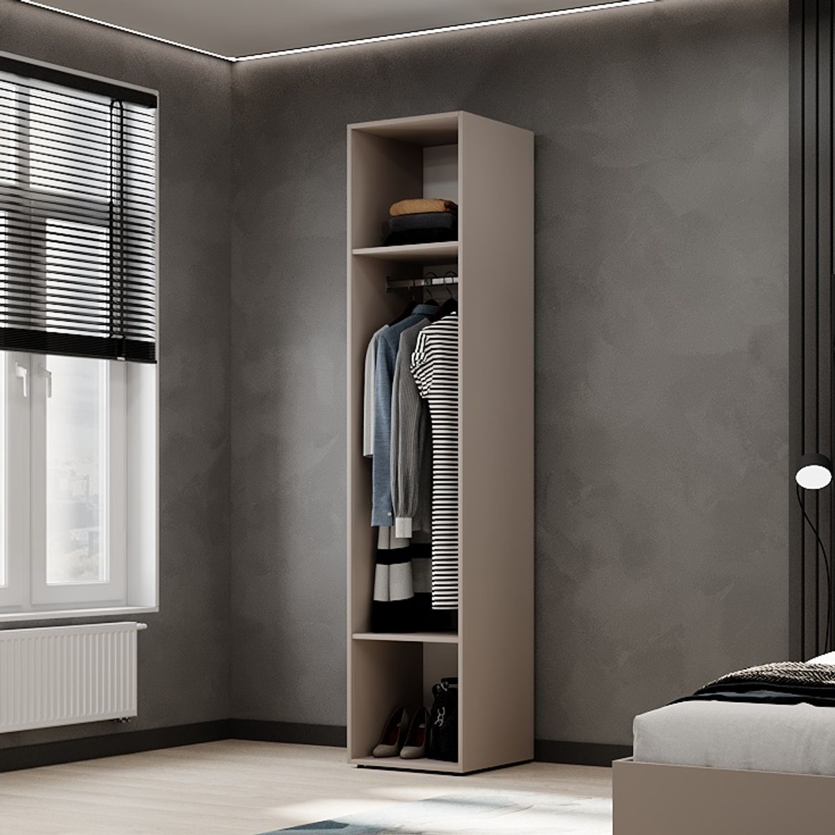 Buy light slim wardrobe 40x220x50 cm – Cashmere for 4002 UAH Light slim wardrobe 40x220x50 cm – Cashmere