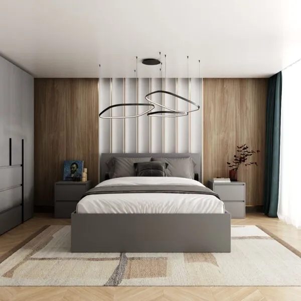 Двуспальная кровать в спальню 160x200 Light – Графит