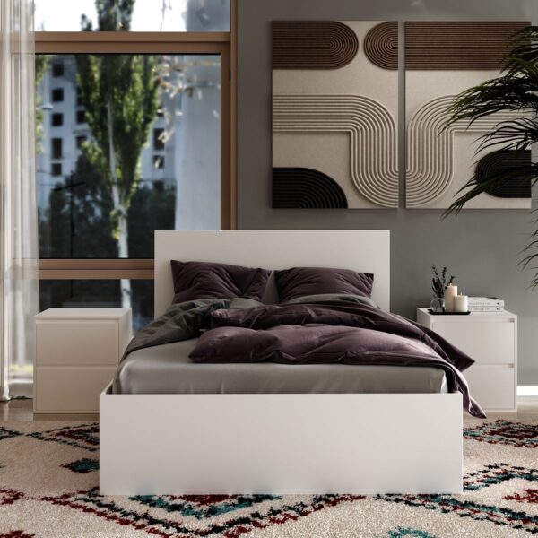 Полуторне ліжко 140x200 Light – Білий діамант