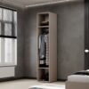 Шафа пенал закрита зі штангою Light 40x220x50 см – Кашемір