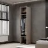 Шкаф пенал закрытый со штангой Light №2 40x220x50 см – Кашемир
