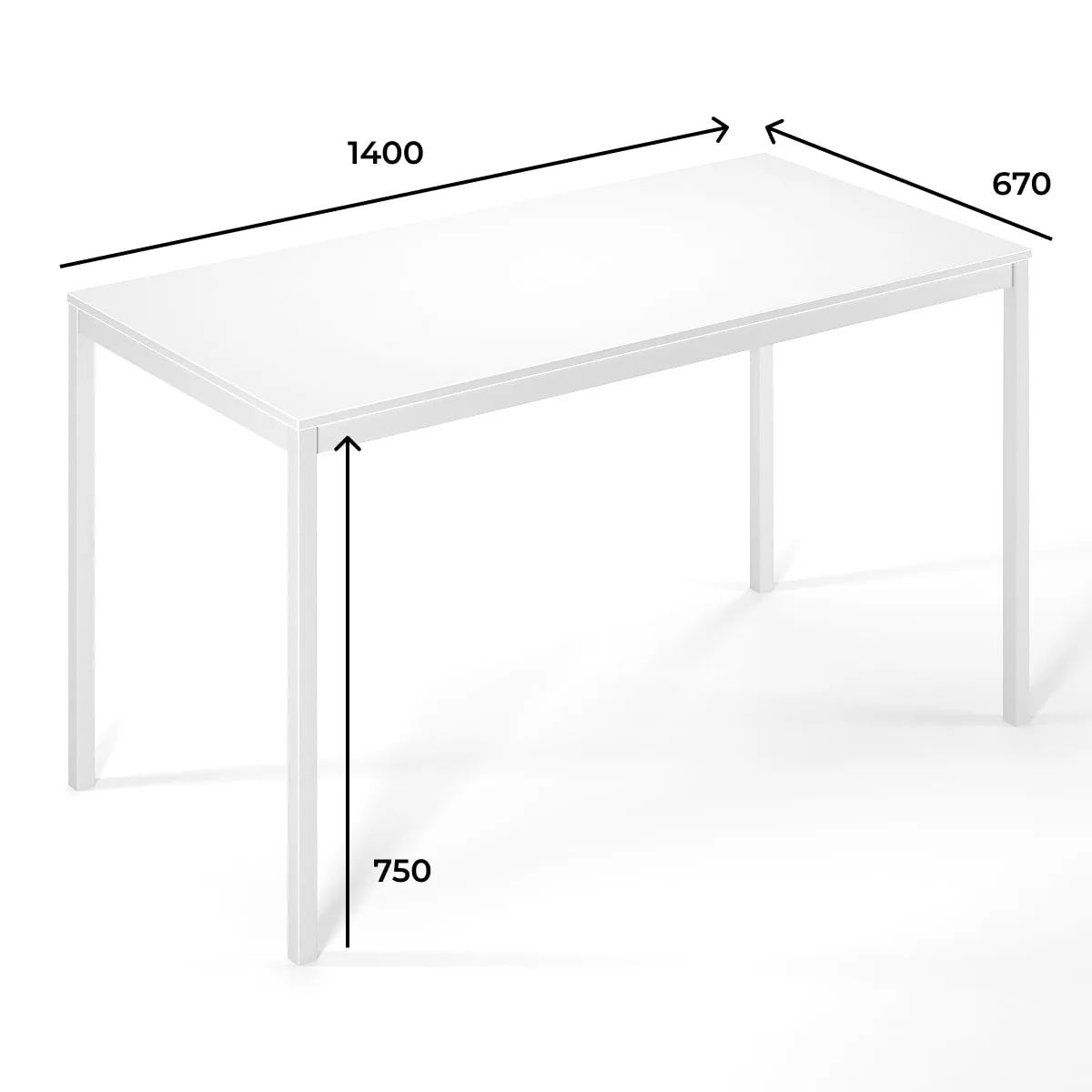 Рабочий стол Brevity Loft standart 140x75x67 см – габариты
