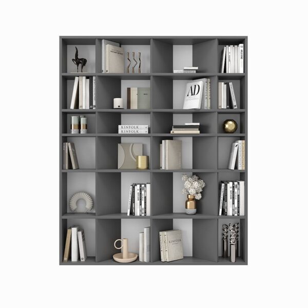 Light open shelving unit 120x146x16 cm – Graphite