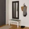 Настенное зеркало в прихожую в деревянной раме Bourbon 120*60 см – Дуб Табак