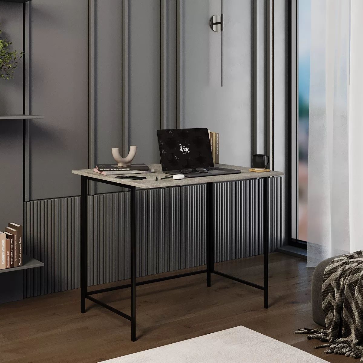 Письменный стол трансформер Sly 90x76x10(57) см – Ателье светлый