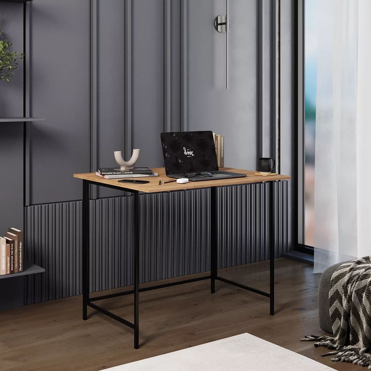 Sly compact folding table 90x76x10(57) cm – Craft Gold Oak