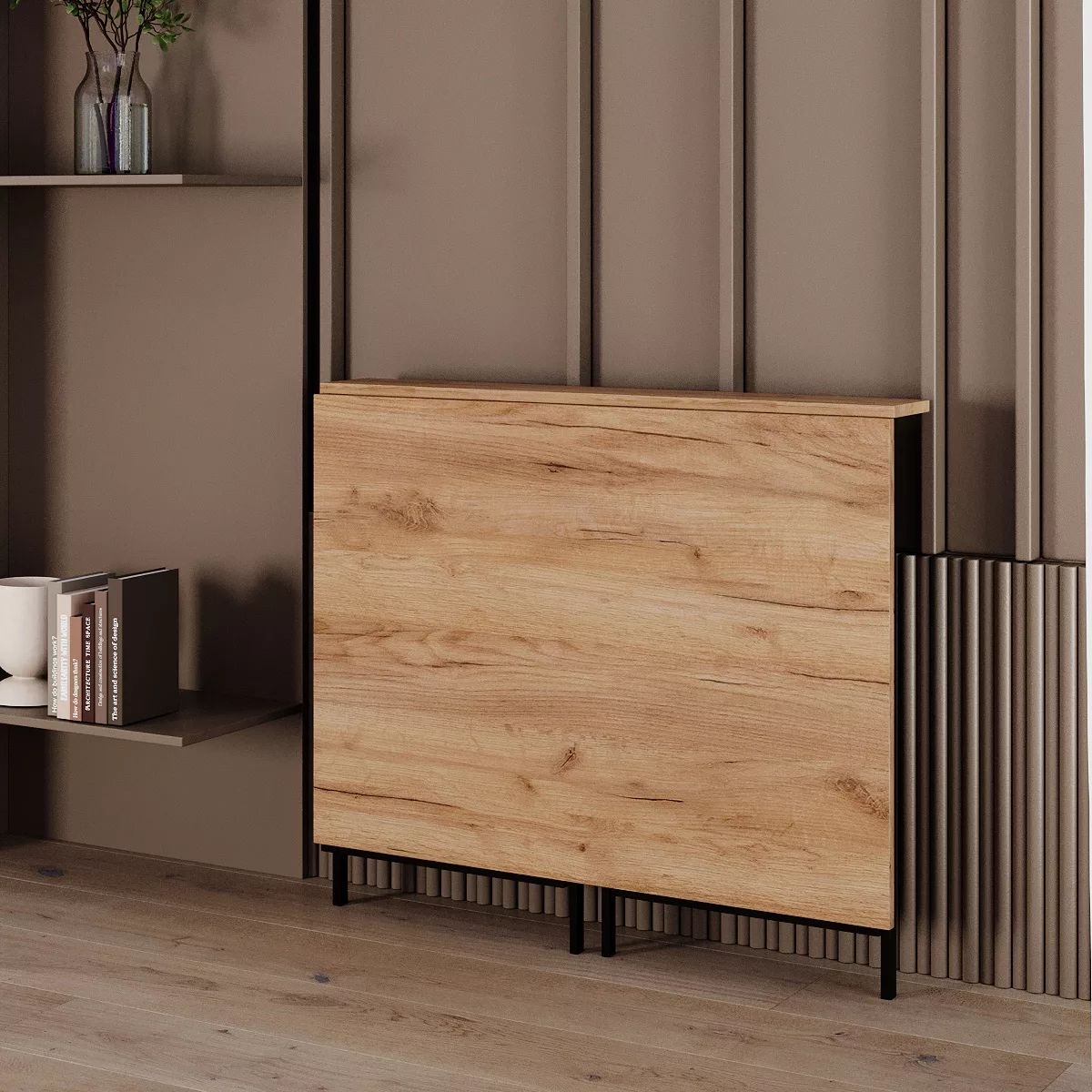 Sly compact folding table 90x76x10(57) cm – Craft Gold Oak