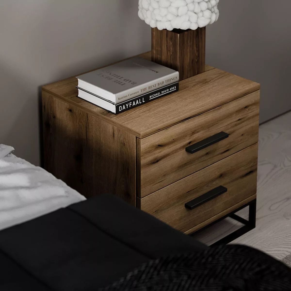 Ascet loft nightstand 48x45x42.5 cm – Evoke Oak
