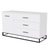 Ascet loft style wide dresser 120x70x42.5 cm – White Diamond
