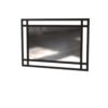 Ascet Rectangular Black Metal Mirror 100*70 cm – Black
