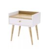 Asgard 1 drawer scandinavian bedside table 50x55x40 cm – Craft Gold Oak / White Diamond