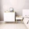 Asgard 1 drawer scandinavian bedside table 50x55x40 cm – Craft Gold Oak / White Diamond