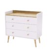 Asgard 3 Scandinavian chest of drawers 82x79.5x40 cm – Craft Gold Oak / White Diamond