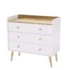 Asgard 3 Scandinavian chest of drawers 82x79.5x40 cm – Craft Gold Oak / White Diamond