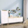 Asgard scandi sideboard with drawers 147x67.5x40 cm – Craft Gold Oak / White Diamond