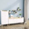 Asgard scandi sideboard with drawers 147x67.5x40 cm – Craft Gold Oak / White Diamond