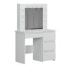 Beauty dressing table with mirror and lights 94x140/75x43 cm – White Diamond