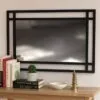 Зеркало настенное прямоугольное в металлической раме Ascet 100*70 см – Черный