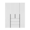 Light №1 hinged wardrobe with shelves 160x220x50 cm – White Diamond