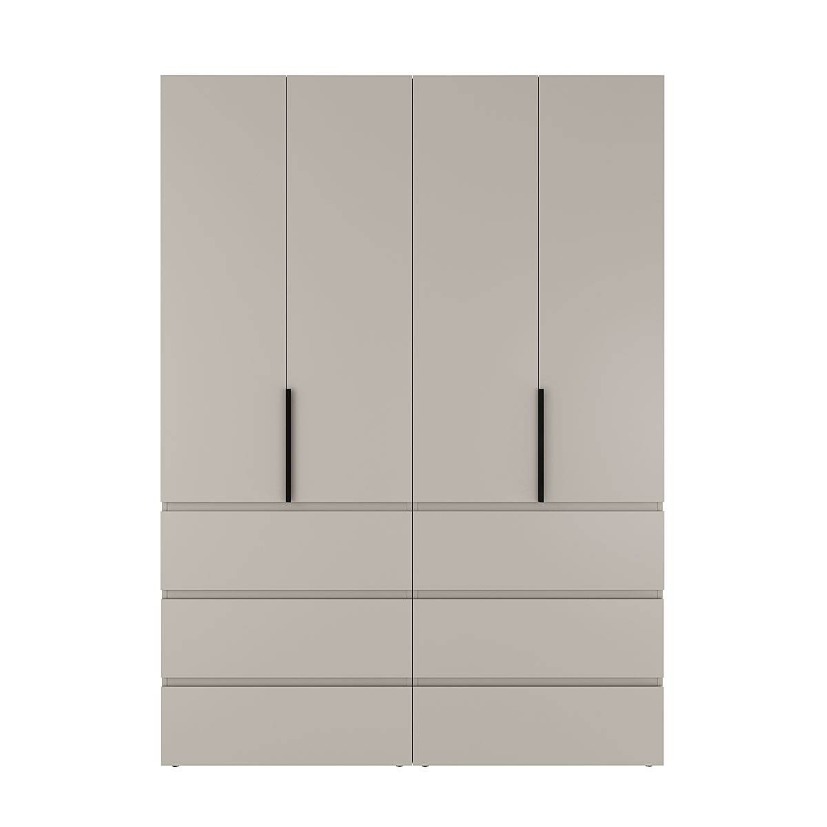 Hinged combined wardrobe №10 Light 160x220x50 cm – Cashmere