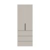 Hinged combined wardrobe №10 Light 160x220x50 cm – Cashmere