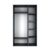Hinged combined wardrobe №12 Light 120x220x50 cm – Graphite