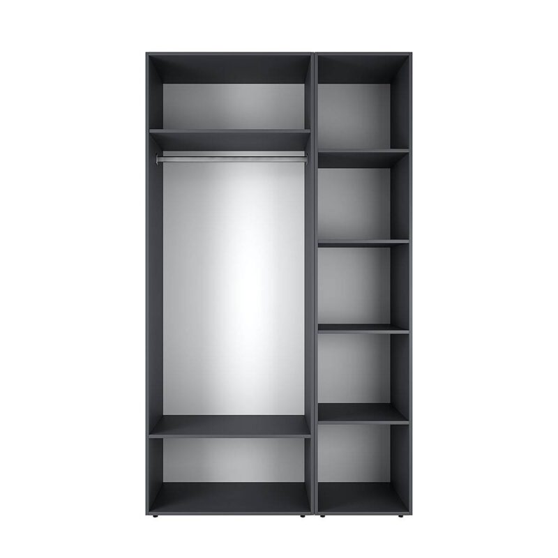 Light №12 three-door hinged wardrobe 120x220x50 cm – Graphite
