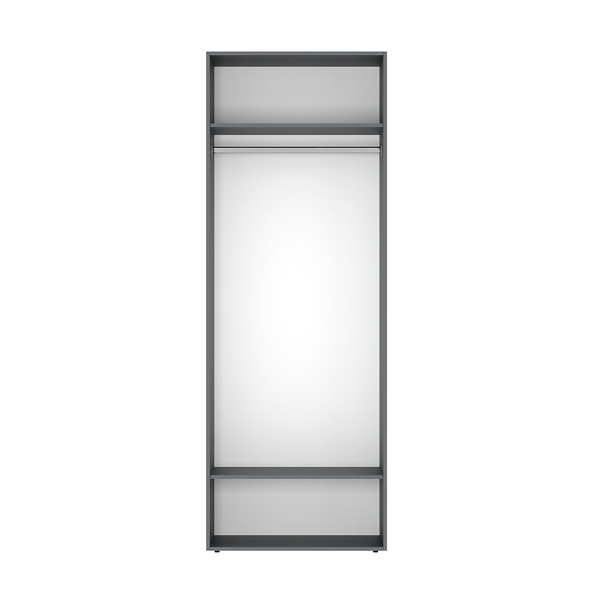 Hinged combined wardrobe №12 Light 120x220x50 cm – Graphite