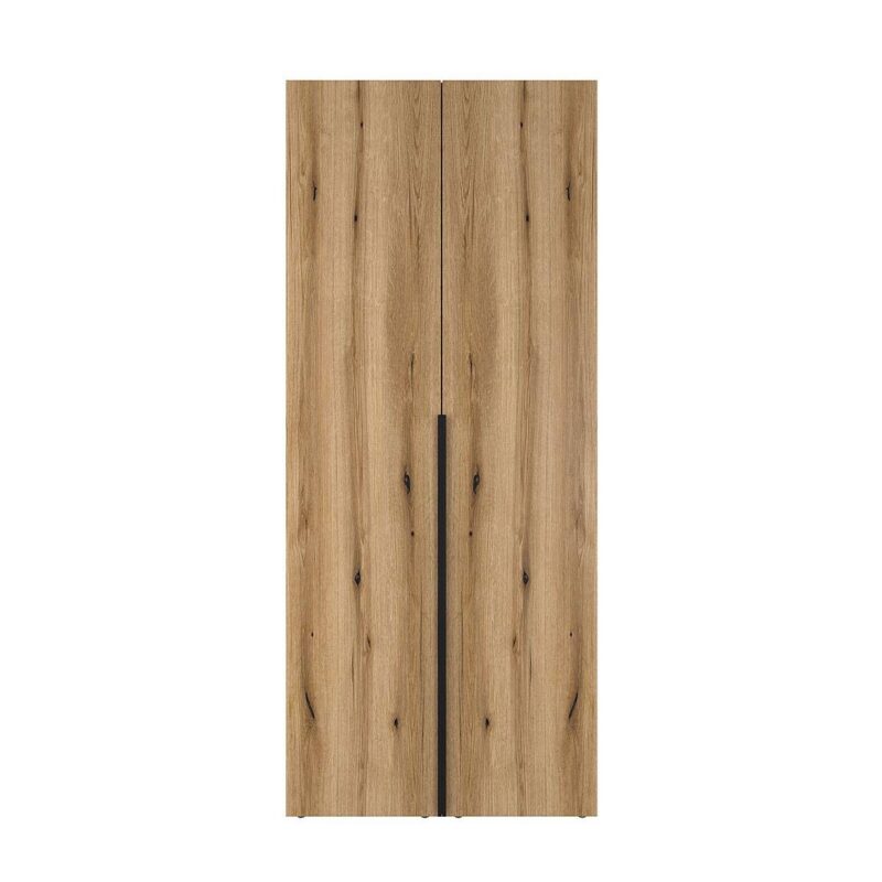 Light №13 2-Door Wardrobe with Shelves 80x220x50 cm – Evoke Oak