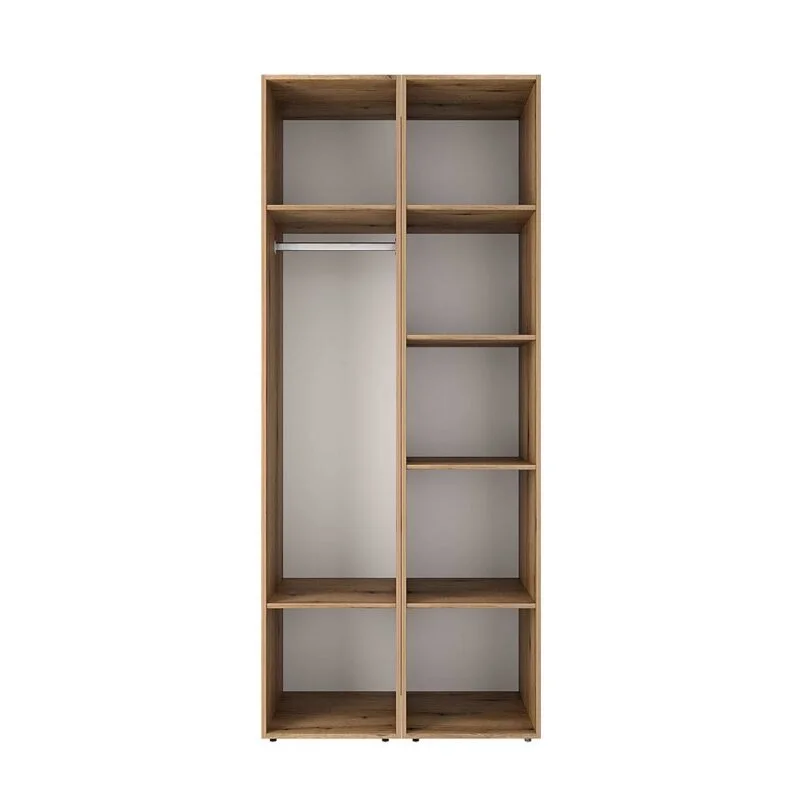 Light №13 2-Door Wardrobe with Shelves 80x220x50 cm – Evoke Oak