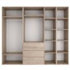 Hinged combined wardrobe №14 Light 240x220x50 cm – Sonoma Oak