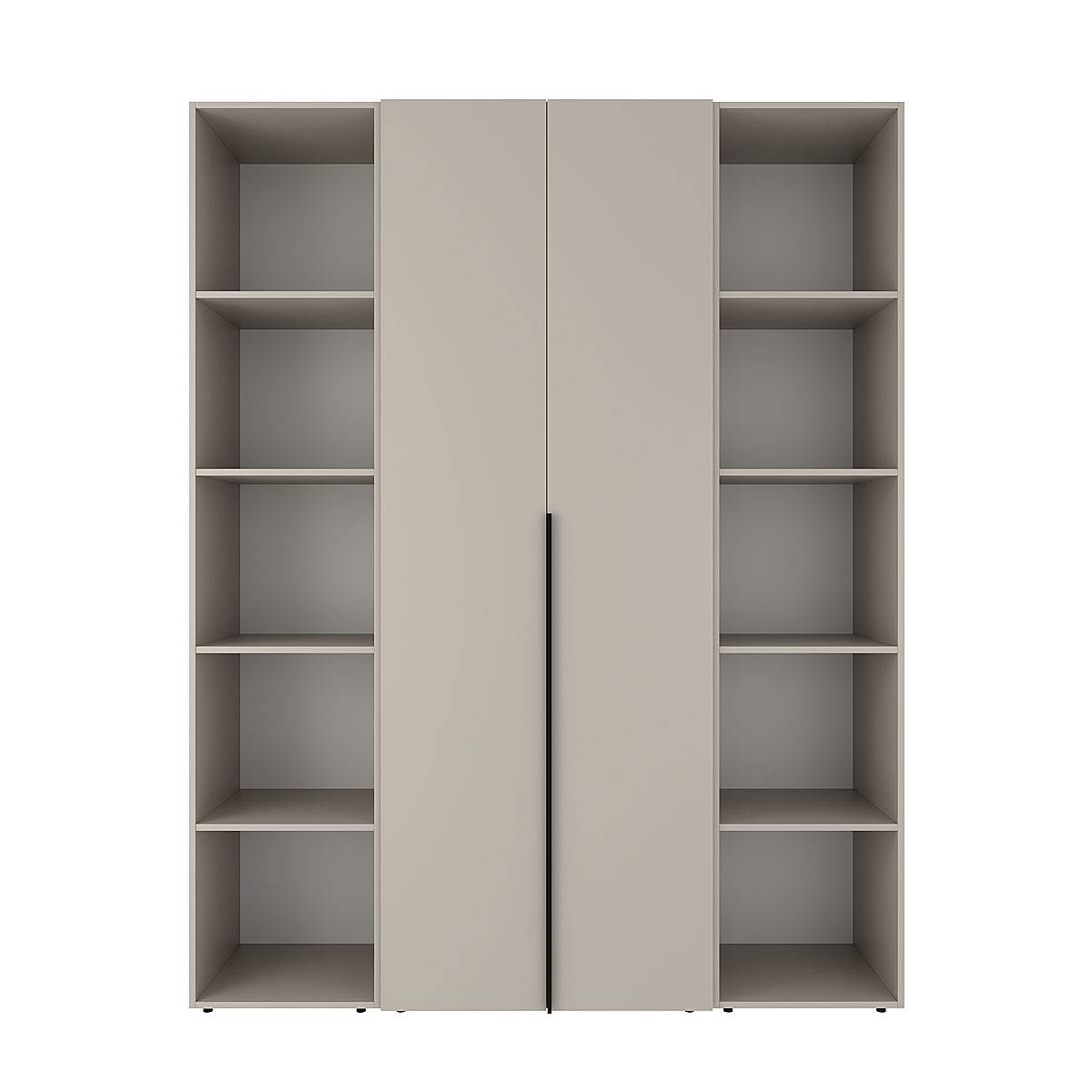 Hinged combined wardrobe №15 Light 160x220x50 cm – Cashmere