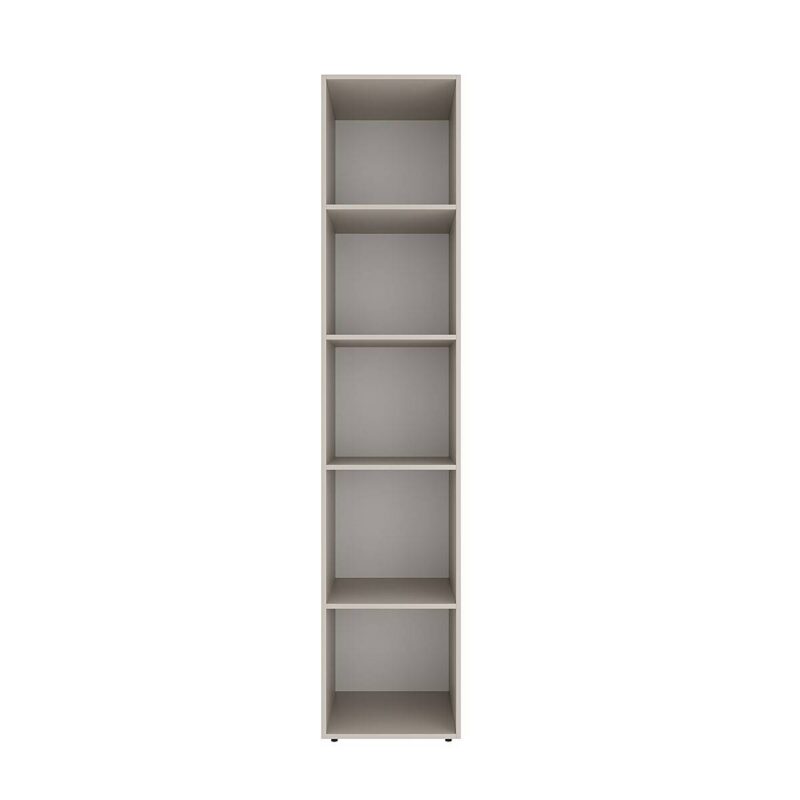 Light №15 hinged door wardrobe with open shelves 160x220x50 cm – Cashmere