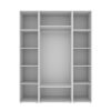 Hinged combined wardrobe №16 Light 160x220x50 cm – White Diamond