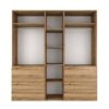 Hinged combined wardrobe №3 Light 200x220x50 cm – Evoke Oak