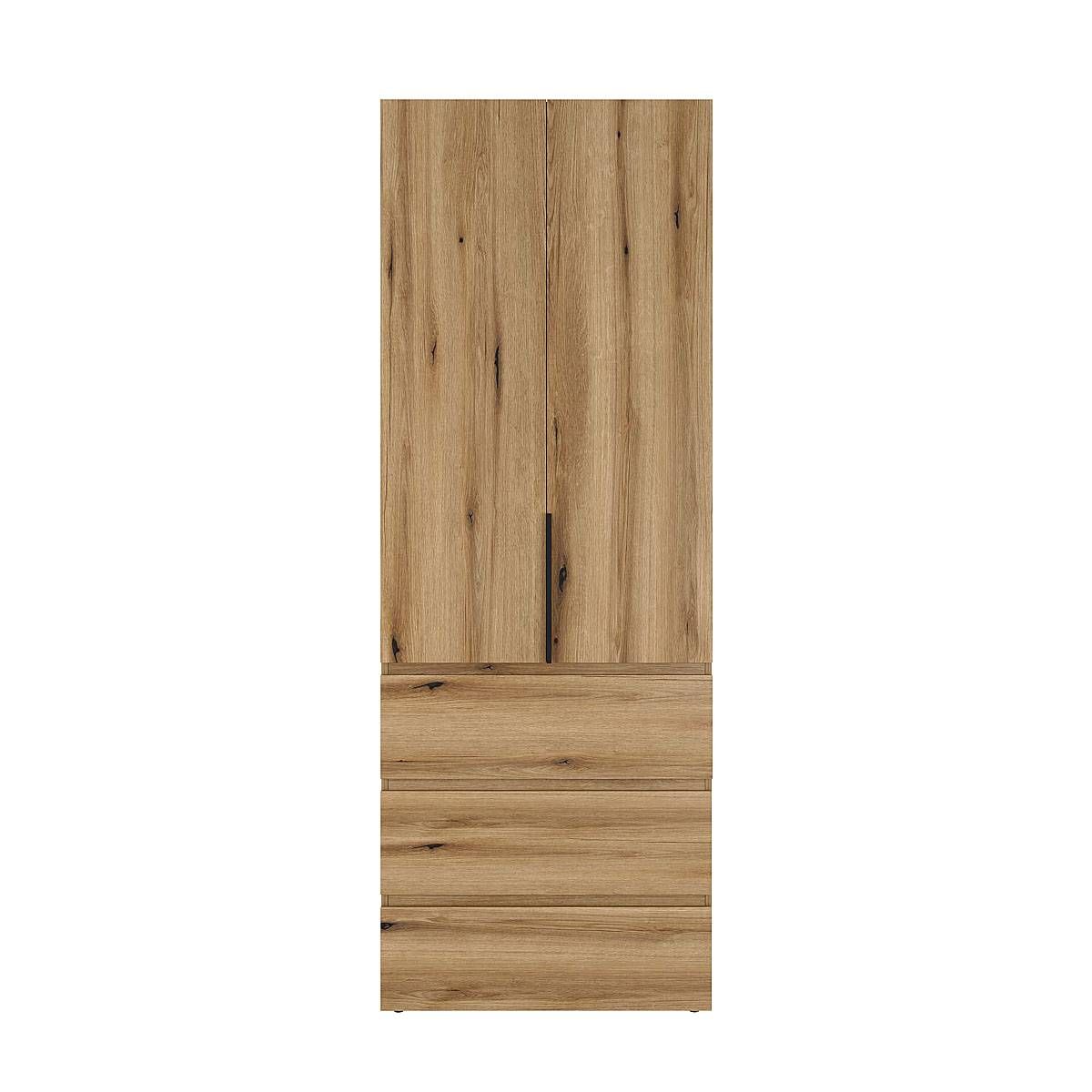 Hinged combined wardrobe №3 Light 200x220x50 cm – Evoke Oak