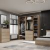 Hinged combined wardrobe №4 Light 200x220x50 cm – Sonoma Oak