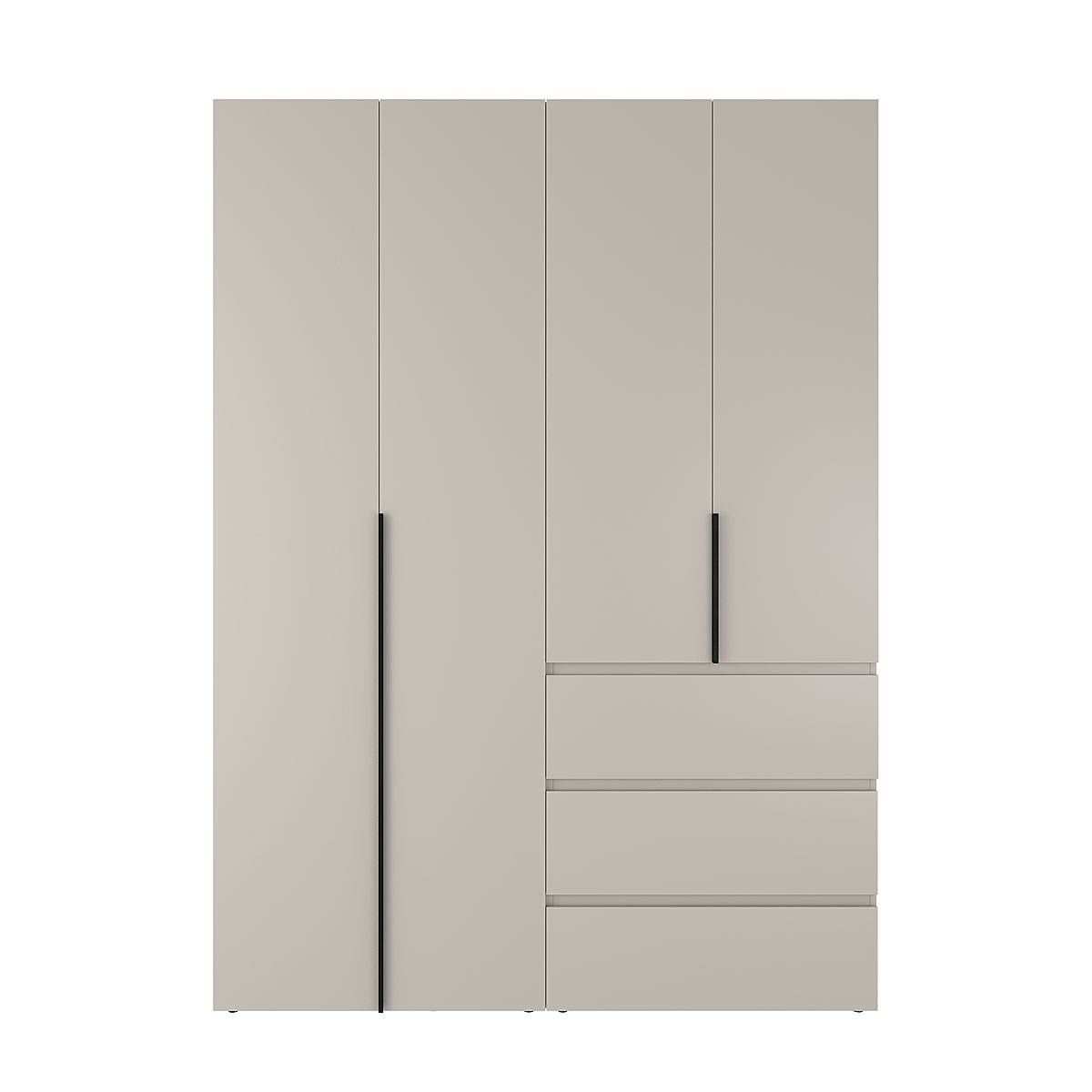 Hinged combined wardrobe №5 Light 160x220x50 cm – Cashmere